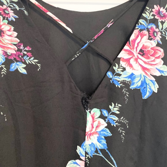 One Clothing Black Floral Long Sleeve Dress - Picture 5 of 5